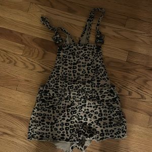 Almost Famous Shortalls Animal Print